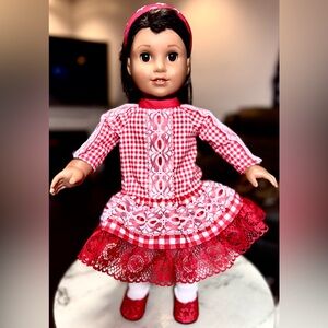 American Girl Doll in Holiday Dress